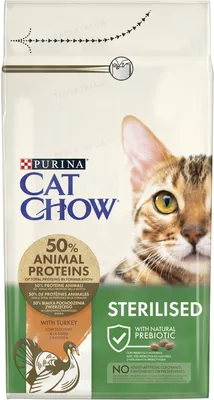 Корм сухий для кішок Purina Cat Chow Sterilised з індичкою, 1,5 кг