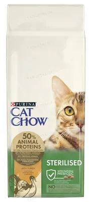 Корм сухий для кішок Purina Cat Chow Sterilised з індичкою, 15 кг