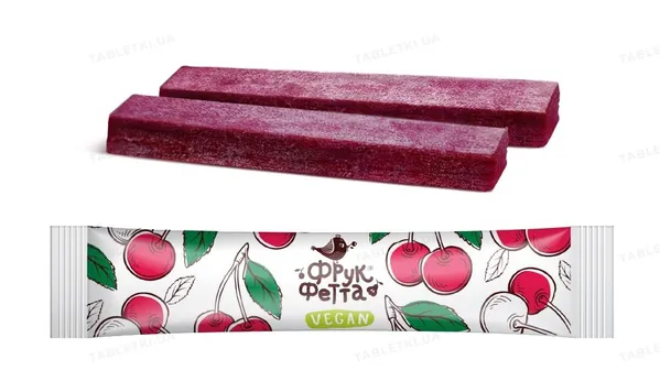 Цукерки Фрукфетта Vegan вишня, 20 г
