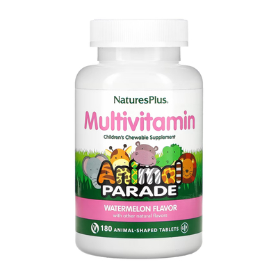Мультивитамины для детей Nature's Plus Animal Parade Children's Multi-Vitamin, вкус арбуз, 180 таблеток