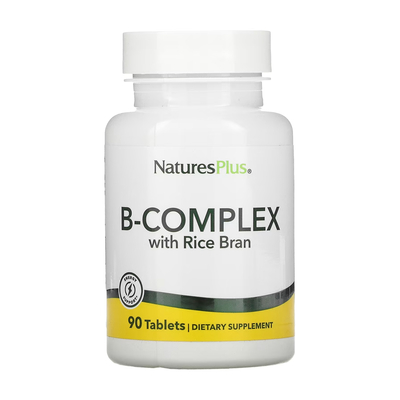 Витамины В-комплекс с рисовыми отрубями Nature's Plus B-Complex with Rice Bran, 90 таблеток