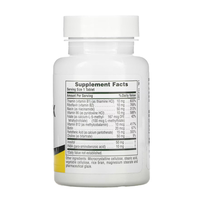 Витамины В-комплекс с рисовыми отрубями Nature's Plus B-Complex with Rice Bran, 90 таблеток