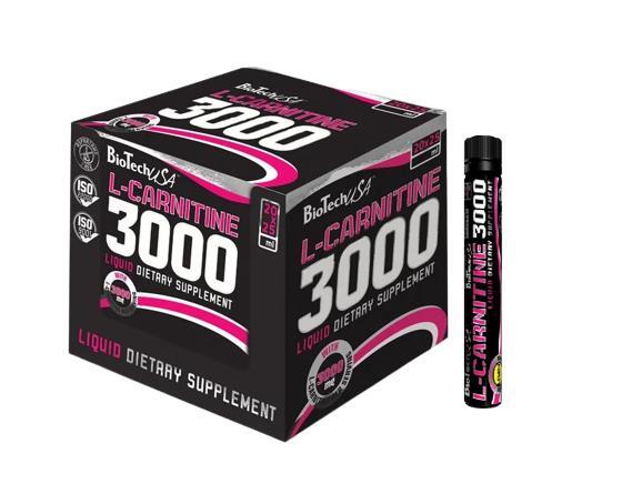 Жиросжигатель Biotech L-CARNITINE 3000 AMPULE Лимон, 20 штук по 25 мл