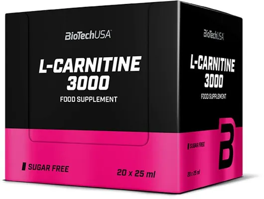 Жироспалювач Biotech L-CARNITINE 3000 AMPULE лимон, 20 штук по 25 мл