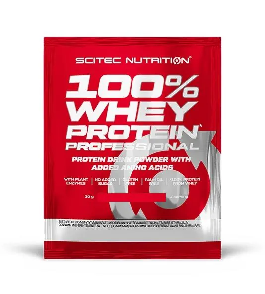 Протеїн сироватковий змішаний Scitec Nutrition 100% Whey Protein Professional ваніль-ягоди, 30 г