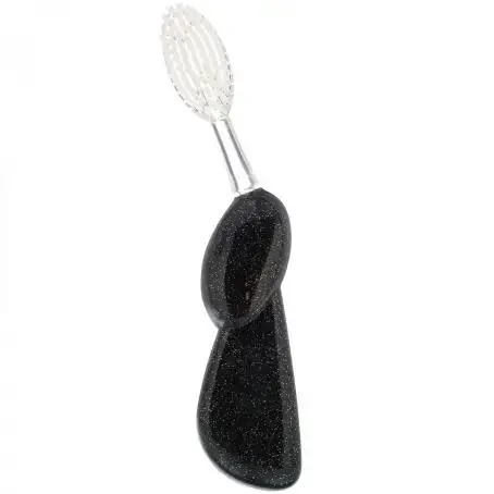 Зубна щітка Radius Big Brush Original Left hand для шульги, м'яка, чорний блиск