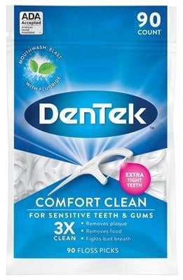 Флос-зубочистки DenTek Comfort Clean Комфортне очищення, 90 штук