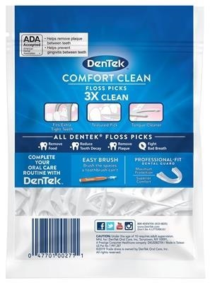 Флосс-зубочистки DenTek Comfort Clean Комфортная очистка, 90 штук