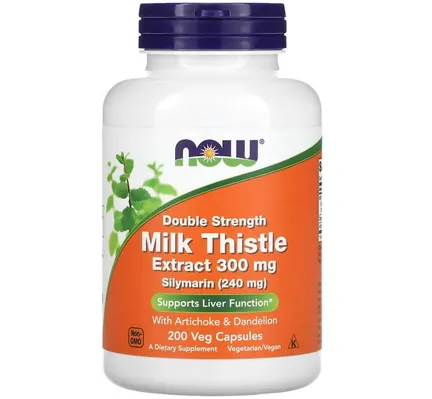 Розторопші екстракт NOW Milk Thistle Extract 300 мг вег. капсули №200