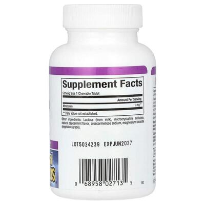 Мелатонин Natural Factors Stress-Relax Melatonin 1 мг, 90 жевательных таблеток
