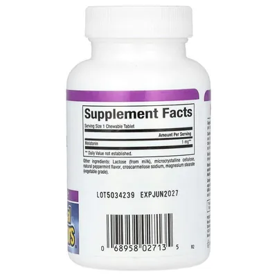 Мелатонін Natural Factors Stress-Relax Melatonin 1 мг, 90 жувальних таблеток