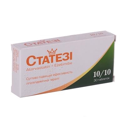 Статези 10/10 таблетки, п/о №30 (10х3)