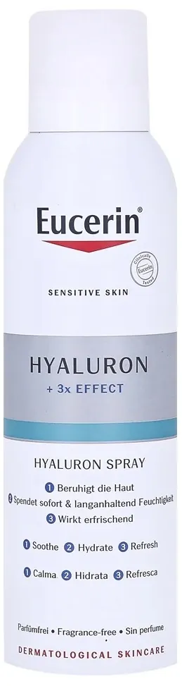 Спрей Eucerin Hyaluron + 3x Effect зволожуючий з гіалуроном для чутливої шкіри (66857), 150 мл
