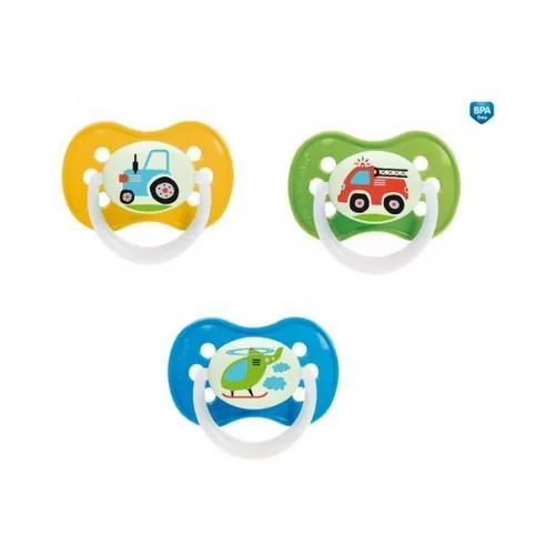 Пустушка латексна Canpol Babies Vehicles 22/411 кругла 0-6 місяців, 1 шт