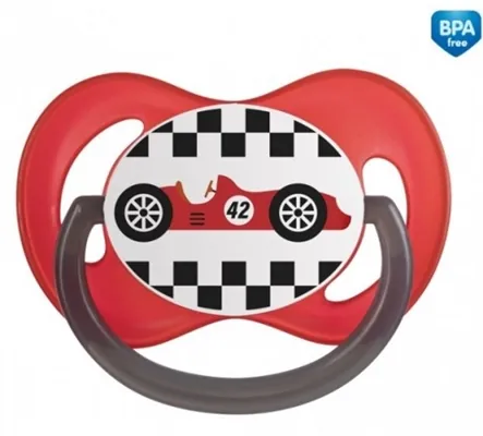 Пустушка силіконова Canpol Babies Racing симетрична 22/571_red, 0-6 місяців, 1 шт