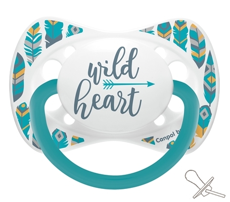Пустышка силиконовая Canpol Babies Wild Nature симметричная 23/288_tur, 0-6 месяцев, 1 шт