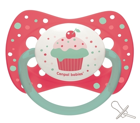 Пустышка силиконовая Canpol Babies Cupcake симметричная 23/282_pin, 0-6 месяцев, 1 шт