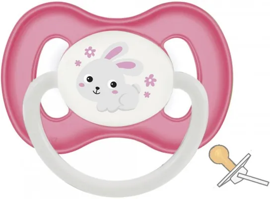 Пустушка латексна Canpol Babies Bunny & Company 23/277_pin кругла 0-6 місяців, 1 шт