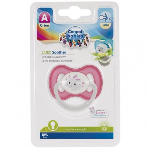 Пустушка латексна Canpol Babies 23/277_pin Bunny & Company кругла 0-6 місяців, 1 шт
