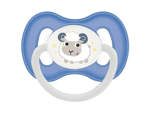 Пустушка латексна Canpol Babies Bunny & Company 23/278_blu кругла 6-18 місяців, 1 шт