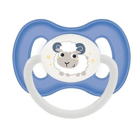 Пустышка силиконовая Canpol Babies Bunny & Company симметричная 23/269_blu, 6-18 месяцев, 1 шт