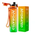 Пляшка для води Brave U Stay Hydrated Water Bottle зелена-помаранчева, 1000 мл