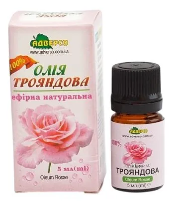 Олія ефірна Адверсо троянди натуральна 100%, 5 мл