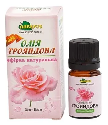 Олія ефірна Адверсо троянди натуральна 100%, 10 мл
