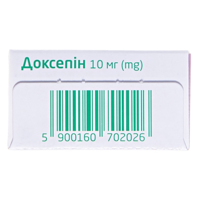 Доксепін капсули по 10 мг №30 (10х3)