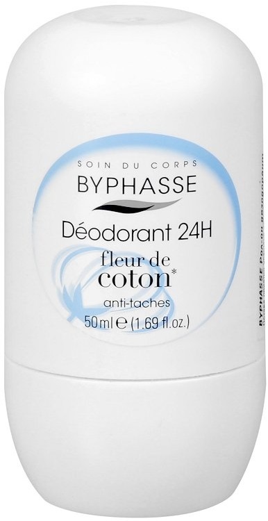 Дезодорант роликовый Byphasse 24h Цветы Хлопок 24 часа, 50 мл