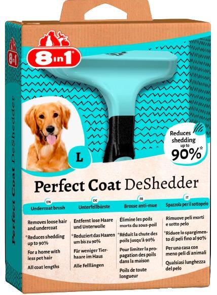 Дешеддер для собак 8in1 Perfect Coat, размер L, 10 см