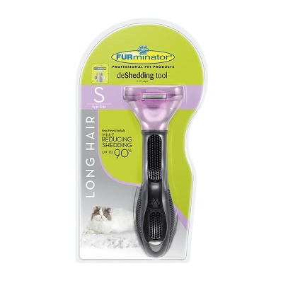 Фурминатор для кошек с длинной шерстью Furminator Long Hair S for Small Cats фиолетовый