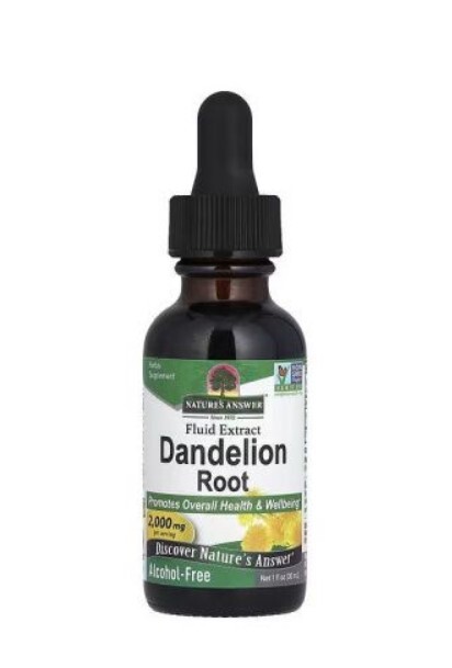 Одуванчика корень Nature's Answer Dandelion Root 2000 мг жидкий экстракт без спирта, 30 мл