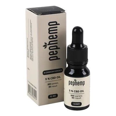 Олія Pephemp CBD Isolate 5% зі смаком кокосу, 10 мл