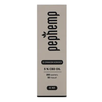 Олія Pephemp CBD Isolate 5% зі смаком кокосу, 10 мл