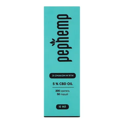 Олія Pephemp CBD Isolate 5% зі смаком м'яти, 10 мл