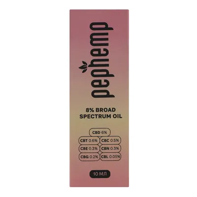 Олія Pephemp CBD Broad Spectrum 8%, 10 мл