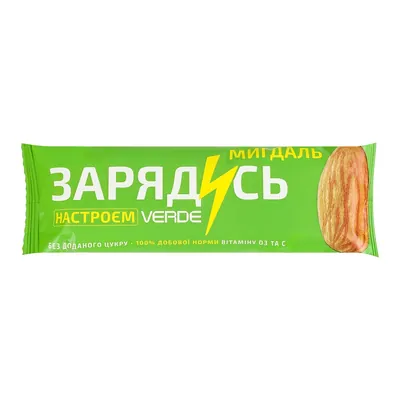 Батончик Verde Зарядись вітамін D3 мигдаль, 30 г