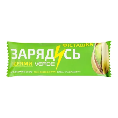 Батончик Verde Зарядись омега 3- фісташка, 30 г