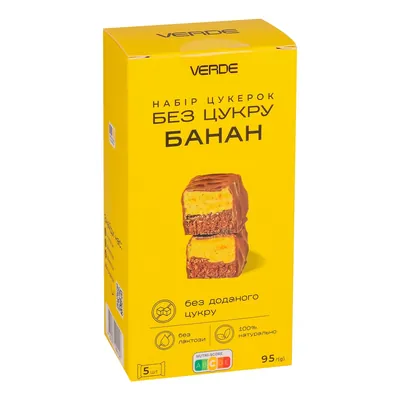 Набір цукерок Verde банан 95 г, 5 штук