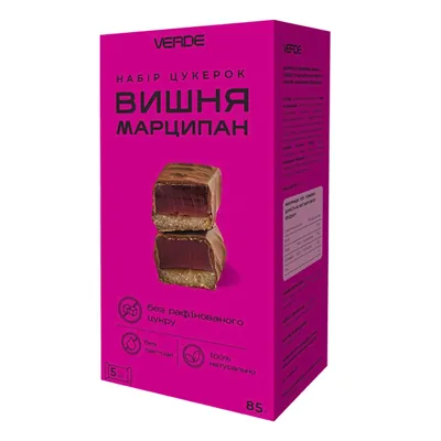 Набір цукерок Verde вишня-марципан 85 г, 5 штук