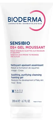 Гель Bioderma Sensibio DS+ очищуючий для обличчя та тіла для чутливої шкіри, 200 мл