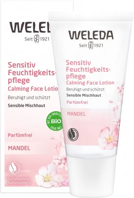 Крем для обличчя Weleda Sensitiv Мигдаль заспокійливий зволожуючий для чутливої шкіри легкий, 30 мл