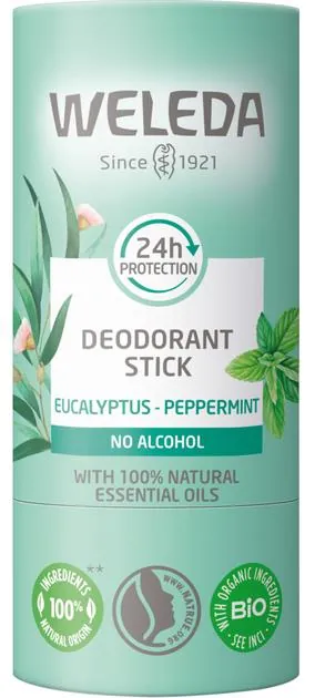 Дезодорант-стік Weleda Eucalyptus-Peppermint Евкаліпт-М'ята перцева, 50 г