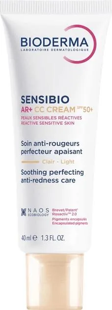 Крем тональний Bioderma Sensibio AR+ СС SPF50+ для чутливої шкіри з розацеа, 40 мл