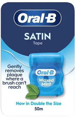 Зубна нитка Oral-B Satin Tape м'ятна, 50 м