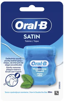 Зубна нитка Oral-B Satin Tape м'ятна, 50 м