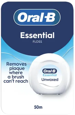 Зубна нитка Oral-B Essential floss невощена, 50 м