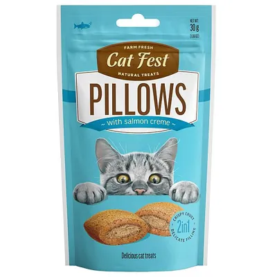 Ласощі для котів Pet Fest Cat Fest подушечки з кремом лосося, 30 г