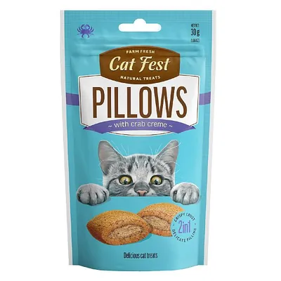 Ласощі для котів Pet Fest Cat Fest подушечки з кремом краба, 30 г